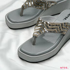Eloria Zardosi Silver Heel - MYRO