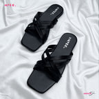 Myro Cream Square Cross Flat - MYRO
