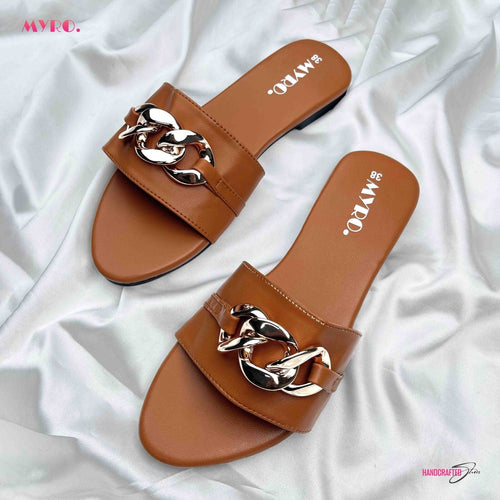 Sandalia Brown Slide - MYRO